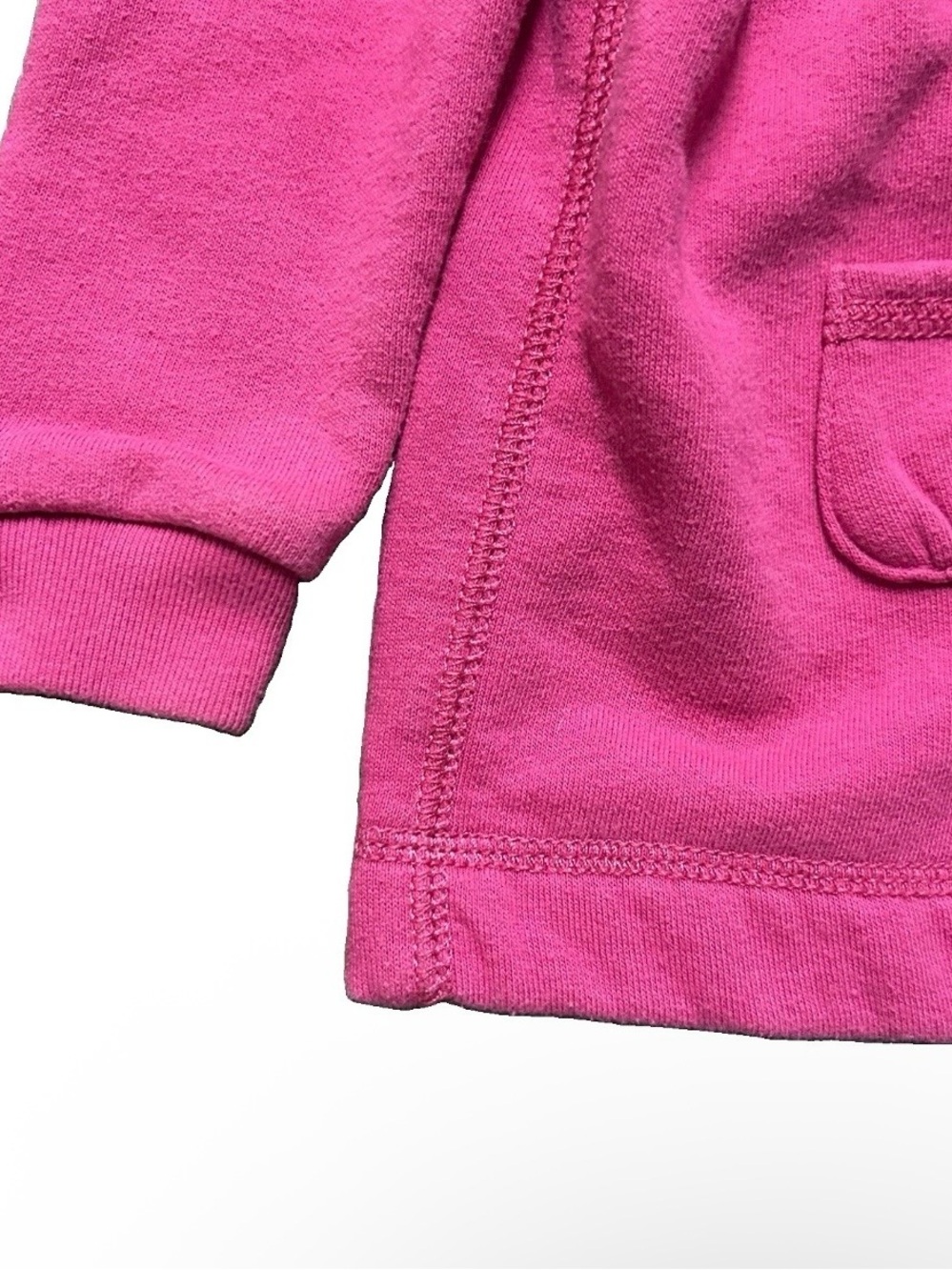 Toddler Girl Ralph Lauren Pink Button Down Fleece Jacket Size 12-18 Months - Picture 2 of 4
